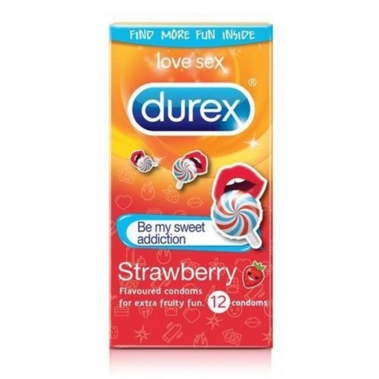 ДЮРЕКС ЯГОДА презервативи 12бр. | DUREX STRAWBERRY condoms 12 pack