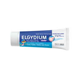 ЕЛГИДИУМ ДЖУНИЪР Паста за зъби за деца 7-12г С ВКУС НА ДЪВКА 50мл | Toothpaste for kids 7-12y ELGYDIUM JUNIOR Bubblegum flavor 50ml