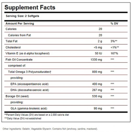 ЕПА/ГЛА меки капсули 30бр СОЛГАР | EPA/GLA softgels 30s SOLGAR