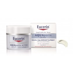 ЮСЕРИН АКВАПОРИН АКТИВ Крем за всеки тип кожа със SPF25 и UVA 50мл | EUCERIN AQUAporin ACTIVE Cream for all skin types with SPF25 50ml