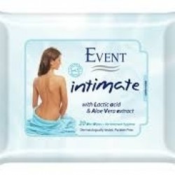 Мокри кърпи за интимна хигиена с Алое вера 20бр ЕВЕНТ | Intimate wet wipes Aloe vera 20s EVENT