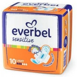 ЕВЪРБЕЛ СЕНЗИТИВ ЛАЙТ Дамски превръзки 10бр. | EVERBEL SENSITIVE LIGHT Ladies pads 10s