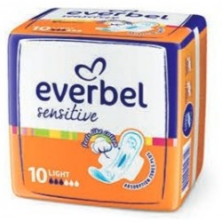 ЕВЪРБЕЛ СЕНЗИТИВ ЛАЙТ Дамски превръзки 10бр. | EVERBEL SENSITIVE LIGHT Ladies pads 10s