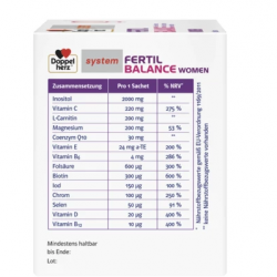 ДОПЕЛХЕРЦ СИСТЕМ Фертил баланс за жени х 30 сашета | FERTIL BALANCE For women DOPPELHERZ SYSTEM