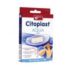 ЦИТОПЛАСТ АКВА Стрипс за малки повърхностни рани 25мм x 65мм 20бр | CITOPLAST AQUA 25mm x 65mm 20s