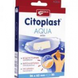 ЦИТОПЛАСТ АКВА Стрипс за малки повърхностни рани 25мм x 65мм 20бр | CITOPLAST AQUA 25mm x 65mm 20s