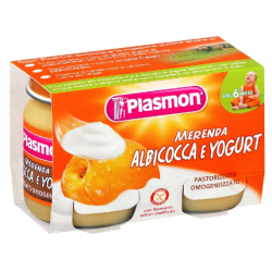ПЛАЗМОН Десерт Йогурт с кайсия 2x120гр | PLASMON Merenda Albicocca e yogurt 2x120g