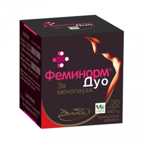 ФЕМИНОРМ ДУО 440мг капсули x 30бр БОРОЛА | FEMINORM DUO 440mg caps x 30s BOROLA