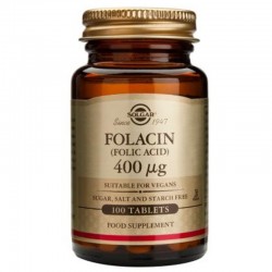 ФОЛАЦИН ФОЛИЕВА КИСЕЛИНА 400мкг таблетки 100бр. СОЛГАР | FOLIC ACID (FOLACIN) 400 mcg tabs 100s SOLGAR
