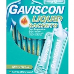 ГАВИСКОН ТЕЧЕН 500мг. перорална суспензия - сашета 12бр. | GAVISCON LIQUID 500mg oral suspension - sachets 20s