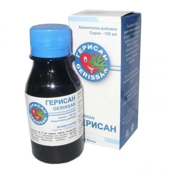 ГЕРИСАН сироп 100мл ВЕЛЕВИ ФАРМА | GERISSAN syrup 100ml VELEVI PHARMA