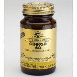 ГИНКО БИЛОБА растителни капсули 60бр СОЛГАР | GINKGO BILOBA veg caps 60s SOLGAR