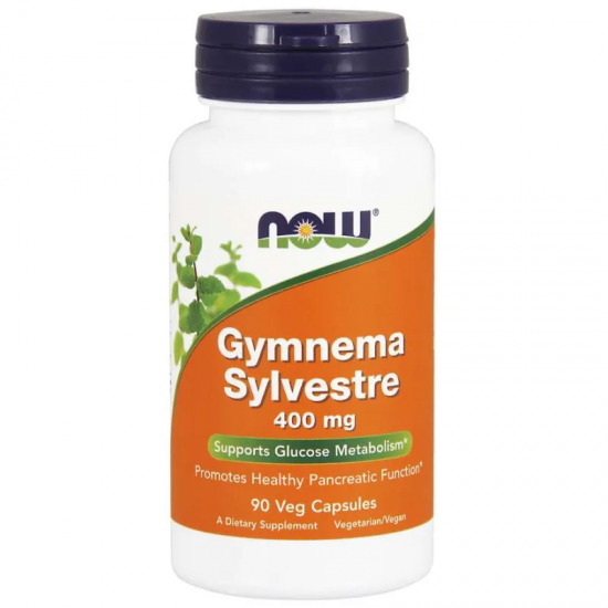 ГИМНЕМА СИЛВЕСТРЕ 400мг капсули 90 бр. НАУ ФУУДС | GYMNEMA SYLVESTRE 400mg caps 90s NOW FOODS