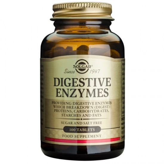 ХРАНОСМИЛАТЕЛНИ ЕНЗИМИ таблетки 100 бр. СОЛГАР | DIGESTIVE ENZYMES tabs 100s SOLGAR