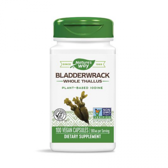 КАФЯВИ ВОДОРАСЛИ (ФУКУС) 580мг капсули 100 бр. НЕЙЧЪР‘С УЕЙ | BLADDERWRACK (WHOLE THALLUS) 580mg veg. caps 100s NATURE'S WAY