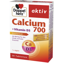 КАЛЦИЙ 700 + Витамин Д3 + Витамин К х 30 таблетки ДОПЕЛХЕРЦ АКТИВ | CALCIUM 700 + VITAMIN D3 + K 30s tablets DOPPELHERZ AKTIV