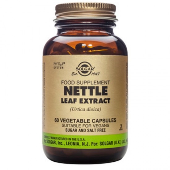 ЕКСТРАКТ ОТ ЛИСТА НА КОПРИВА растителни капсули 60бр. СОЛГАР | NETTLE LEAF EXTRACT veg. caps. 60s SOLGAR
