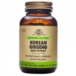 ЕКСТРАКТ ОТ КОРЕН НА КОРЕЙСКИ ЖЕНШЕН 60 капсули СОЛГАР | KOREAN GINSENG ROOT EXTRACT 60 caps SOLGAR
