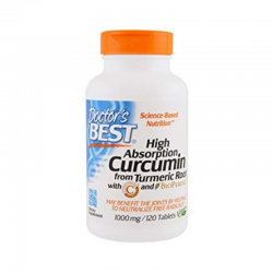 КУРКУМИН С3 КОМПЛЕКС с BioPerine® 500мг х 120 капсули ДОКТОРС БЕСТ | CURCUMIN C3 COMPLEX With BioPerine® DOCTOR'S BEST