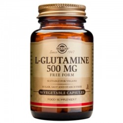 Л-ГЛУТАМИН 500мг растителни капсули 50бр. СОЛГАР | L-GLUTAMINE 500mg veg.caps. 50s SOLGAR