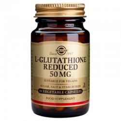 Л-ГЛУТАТИОН 50мг (редуциран) растителни капсули 30бр. СОЛГАР | L-GLUTATHIONE 50mg veg.caps. 30s SOLGAR