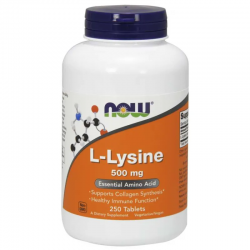 Л-ЛИЗИН 500мг таблетки 250 бр. НАУ ФУУДС | L-LYSINE 500mg tabs 250s NOW FOODS
