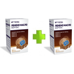 ЛЕНЕНО МАСЛО ПРОМО КОМПЛЕКТ 1000мг 2х90бр. капсули ФОРТЕКС | LINSEED OIL PROMO KIT 2x90 caps FORTEX