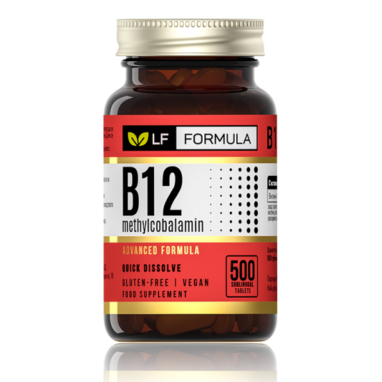 ЛФ ФОРМУЛА В12 (метилкобаламин) табл. 500бр. ФОРТЕКС | LF FORMULA B12 (methylcobalamin) tabs 500s FORTEX
