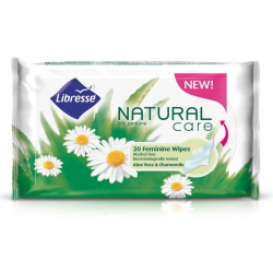 Мокри кърпи за интимна хигиена 20бр НАТУРАЛ КЕЪР ЛИБРЕС | Feminine wet wipes 20s NATURAL CARE LIBRESSE