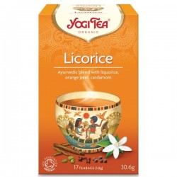 ЙОГИ ОРГАНИК БИО Аюрведичен чай "Лакриц", пакетчета 17бр | YOGI ORGANIC BIO Ayurvedic tea blend "Licorice" teabags 17s