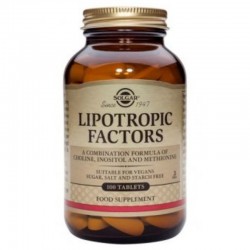 ЛИПОТРОПНИ ФАКТОРИ таблетки 100 бр. СОЛГАР | LIPOTROPIC FACTORS tabs 100s SOLGAR 