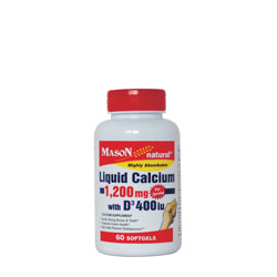 ТЕЧЕН КАЛЦИЙ И ВИТАМИН Д3 60 капсули МЕЙСЪН НАТУРАЛ | LIQUID CALCIUM AND VITAMIN D3 60 caps MASON NATURAL
