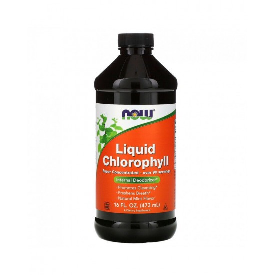 ТЕЧЕН ХЛОРОФИЛ с ментов вкус 473мл НАУ ФУУДС | LIQUID CHLOROPHYLL with minty flavor 473ml NOW FOODS