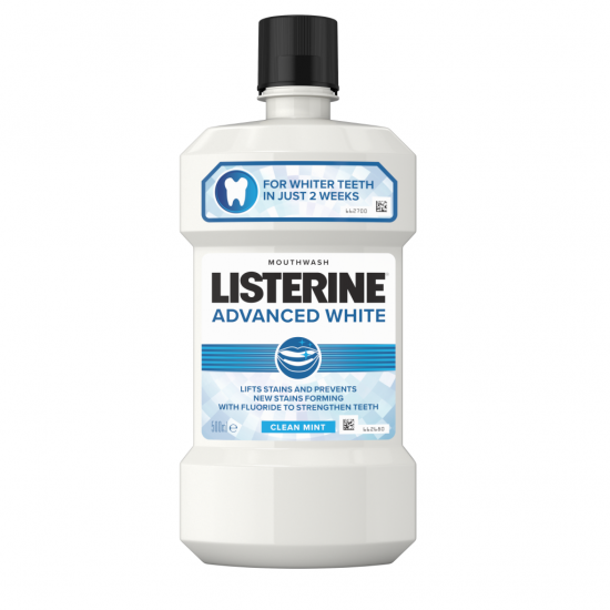 ЛИСТЕРИН Вода за уста АДВАНСТ УАЙТ 250мл или 500мл | LISTERINE Mouthwash ADVANCED WHITE 250ml or 500ml