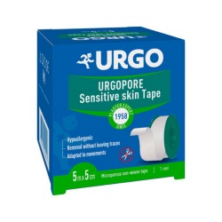 УРГО УРГОПОР Лейкопласт (зелен) 5м x 5см | URGO URGOPORE (green) 5m x 5cm