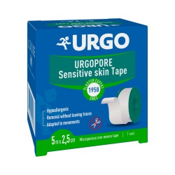 УРГО УРГОПОР Лейкопласт (зелен) 5м x 2,5см | URGO URGOPORE (green) 5m x 2,5cm