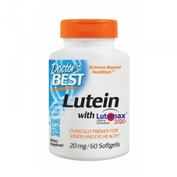 ЛУТЕИН с Лутемакс + Зеаксантин 20мг х 60 капсули ДОКТОРС БЕСТ | LUTEIN with Zeaxanthin 20mg 60 softgel caps DOCTOR'S BEST