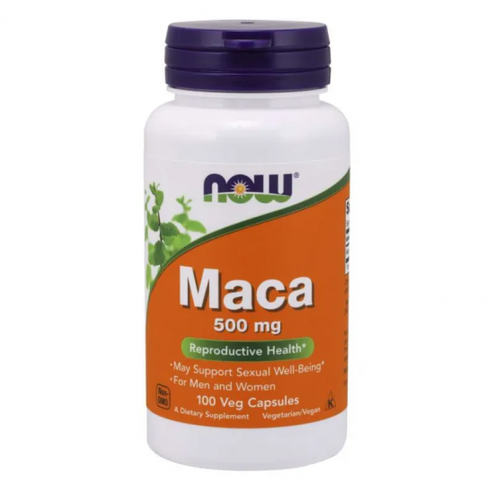МАКА 500мг капсули 100 бр. НАУ ФУУДС | MACA 500mg caps 100s NOW FOODS