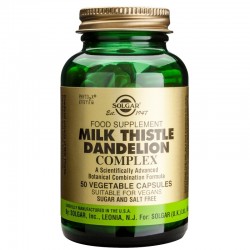 КОМПЛЕКС ОТ БЯЛ ТРЪН/ГЛУХАРЧЕ растителни капсули 50бр. СОЛГАР | MILK THISTLE/DANDELION COMPLEX veg. caps 50s SOLGAR 