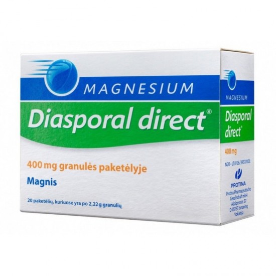 МАГНЕЗИЕВ ДИАСПОРАЛ ДИРЕКТ 400мг сашета 20бр. | MAGNESIUM DIASPORAL DIRECT 400mg powder for oral solution, sachets 20s