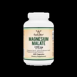 Магнезий малат 500мг капсули x 420 бр Дабъл Ууд | Magnesium malate caps x 420 s Double Wood