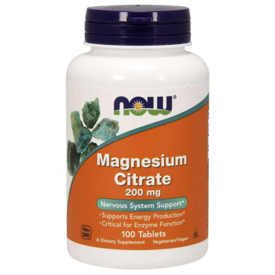 МАГНЕЗИЕВ ЦИТРАТ 200мг 100 табл  НАУ ФУУДС | MAGNESIUM CITRATE 200 mg 100 tabs NOW FOODS