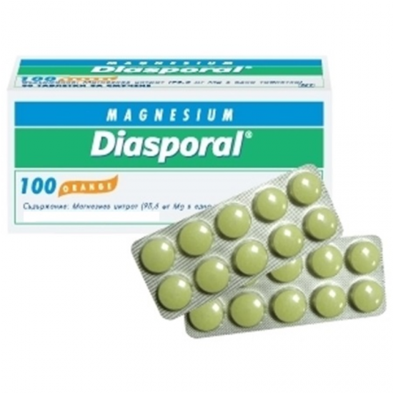 МАГНЕЗИУМ ДИАСПОРАЛ 100 таблетки за смучене 610мг х 20бр | MAGNESIUM DIASPORAL 100 lozenges 610mg x 20s