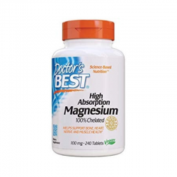 МАГНЕЗИЙ с висока абсорбция, 100% хелатиран 240 таблетки ДОКТОРС БЕСТ | MAGNESIUM 100% chelated 240 tabs DOCTOR'S BEST