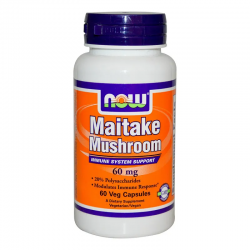 ГЪБА МАЙТАКЕ 60мг капсули 60 бр. НАУ ФУУДС | MAITAKE MUSHROOM 60mg caps 60s NOW FOODS