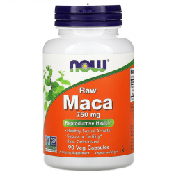 МАКА 750мг капсули 90бр. НАУ ФУУДС | MACA 750mg veggie caps 90s NOW FOODS