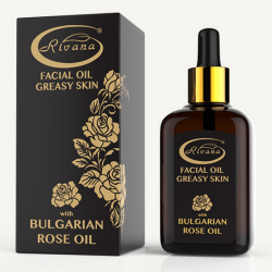 РИВАНА Масло за лице с БЪЛГАРСКО РОЗОВО МАСЛО (За мазна кожа) 30мл | RIVANA Face oil with BULGARIAN ROSE OIL (Greasy skin) 30ml