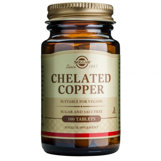 ХЕЛИРАНА (Хелатирана) МЕД 2,5мг таблетки 100бр. СОЛГАР | CHELATED COPPER 2,5mg tabs 100s SOLGAR