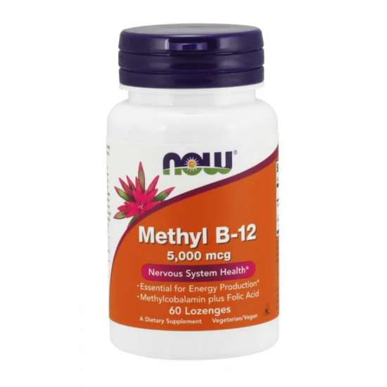 МЕТИЛ Б-12 5000мкг 60 дражета НАУ ФУУДС | METHYL B-12 5000mcg 60 dragees NOW FOODS