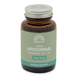 Липозомен веган Витамин D3 + K2 x 60 капсули МАТИСЪН ХЕЛТСТАЙЛ | Vegan Liposomaal Vitamine D3 + K2 x 60 caps MATTISSON HEALTHSTYLE